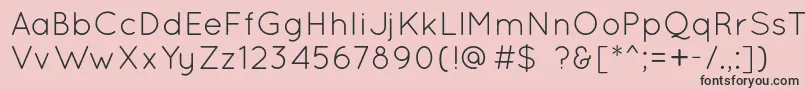 QuicksandBook Font – Black Fonts on Pink Background