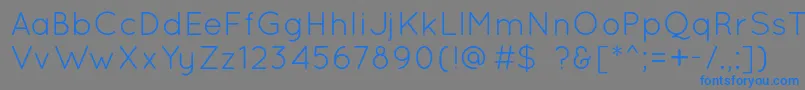 QuicksandBook Font – Blue Fonts on Gray Background