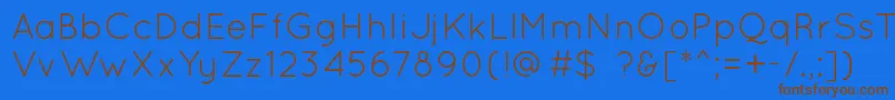 QuicksandBook Font – Brown Fonts on Blue Background