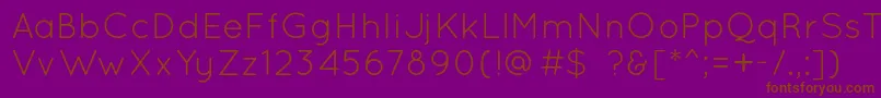 QuicksandBook-fontti – ruskeat fontit violetilla taustalla