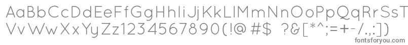 フォントQuicksandBook – 白い背景に灰色の文字