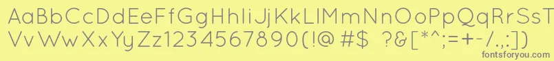 QuicksandBook Font – Gray Fonts on Yellow Background