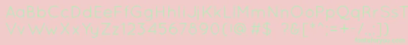 QuicksandBook Font – Green Fonts on Pink Background