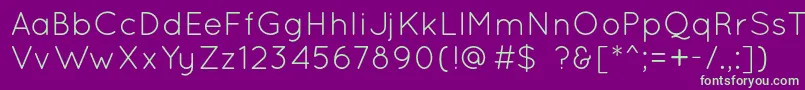 QuicksandBook Font – Green Fonts on Purple Background