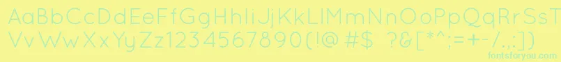 QuicksandBook Font – Green Fonts on Yellow Background