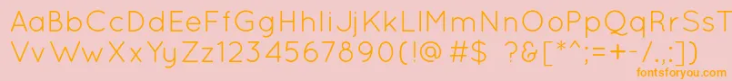 QuicksandBook Font – Orange Fonts on Pink Background