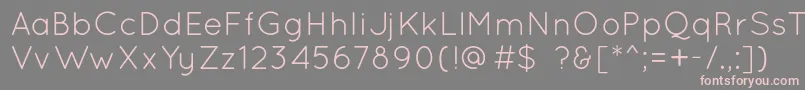 Czcionka QuicksandBook – różowe czcionki na szarym tle