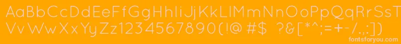 QuicksandBook-Schriftart – Rosa Schriften auf orangefarbenem Hintergrund