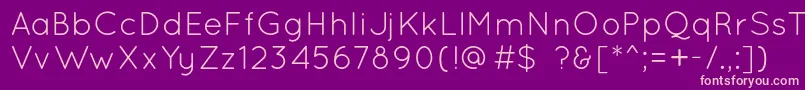 QuicksandBook Font – Pink Fonts on Purple Background