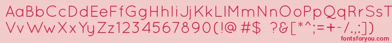 QuicksandBook Font – Red Fonts on Pink Background