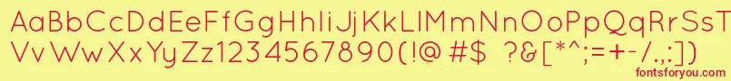 QuicksandBook Font – Red Fonts on Yellow Background