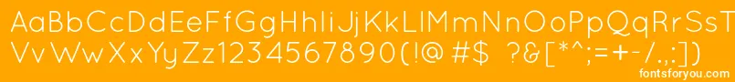 fuente QuicksandBook – Fuentes Blancas Sobre Fondo Naranja