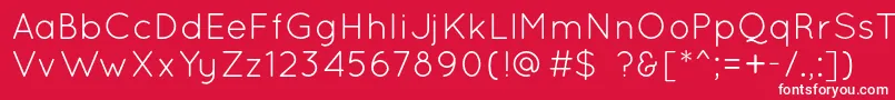 Шрифт QuicksandBook – белые шрифты на красном фоне