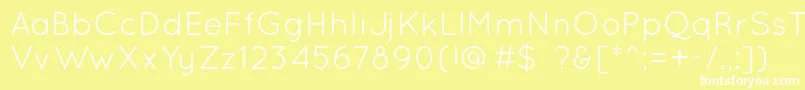 QuicksandBook Font – White Fonts on Yellow Background