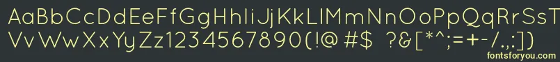 QuicksandBook Font – Yellow Fonts on Black Background