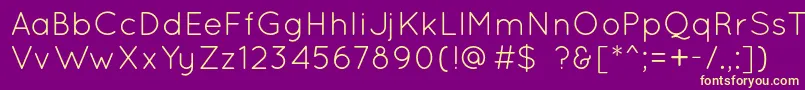 QuicksandBook Font – Yellow Fonts on Purple Background