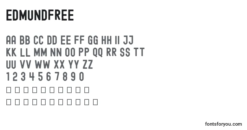 Schriftart EdmundFree (43774) – Alphabet, Zahlen, spezielle Symbole