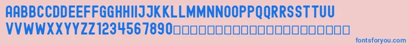 EdmundFree Font – Blue Fonts on Pink Background