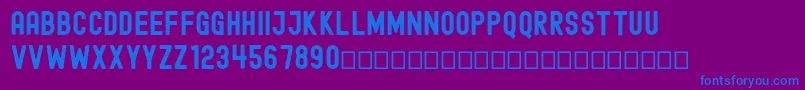 フォントEdmundFree – 紫色の背景に青い文字