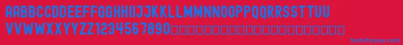 EdmundFree-fontti – siniset fontit punaisella taustalla