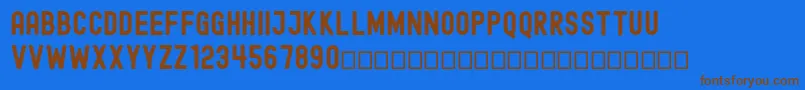 Шрифт EdmundFree – коричневые шрифты на синем фоне