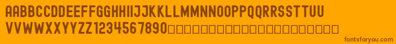 EdmundFree Font – Brown Fonts on Orange Background