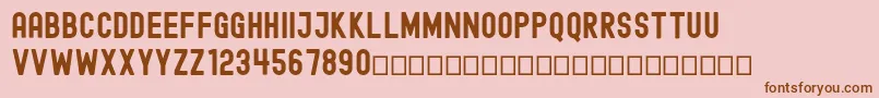 EdmundFree-fontti – ruskeat fontit vaaleanpunaisella taustalla