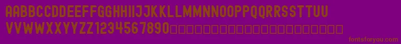フォントEdmundFree – 紫色の背景に茶色のフォント