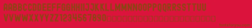 EdmundFree Font – Brown Fonts on Red Background