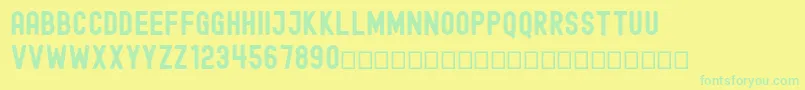 EdmundFree Font – Green Fonts on Yellow Background