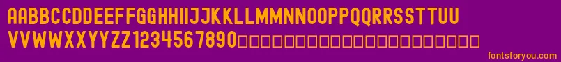 EdmundFree Font – Orange Fonts on Purple Background