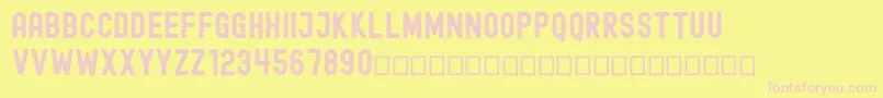 EdmundFree Font – Pink Fonts on Yellow Background