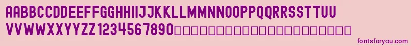 EdmundFree-fontti – violetit fontit vaaleanpunaisella taustalla