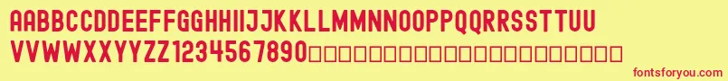 EdmundFree Font – Red Fonts on Yellow Background