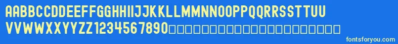 EdmundFree Font – Yellow Fonts on Blue Background