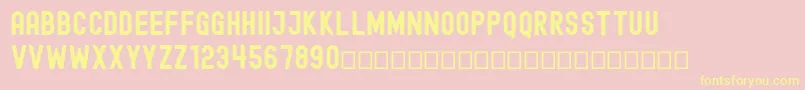 EdmundFree Font – Yellow Fonts on Pink Background
