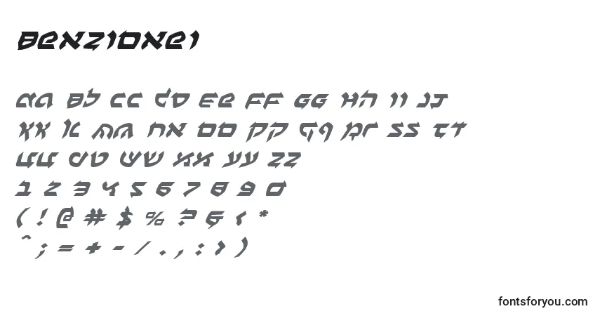 Benzioneiフォント–アルファベット、数字、特殊文字