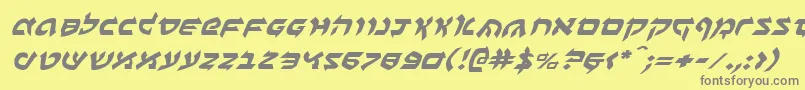 Benzionei Font – Gray Fonts on Yellow Background