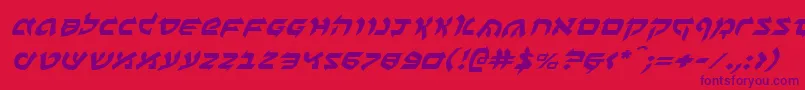 Benzionei Font – Purple Fonts on Red Background