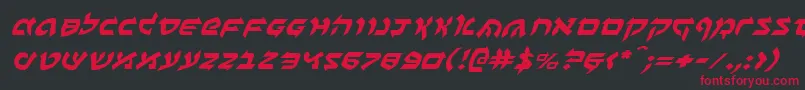 Benzionei Font – Red Fonts on Black Background