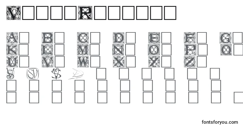 Czcionka VarahRegular – alfabet, cyfry, specjalne znaki