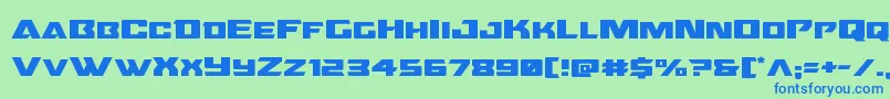 Шрифт Oceanicdriftexpand – синие шрифты на зелёном фоне