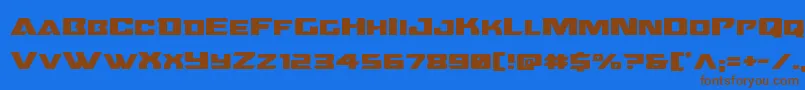 Oceanicdriftexpand Font – Brown Fonts on Blue Background