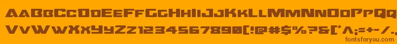 Oceanicdriftexpand Font – Brown Fonts on Orange Background