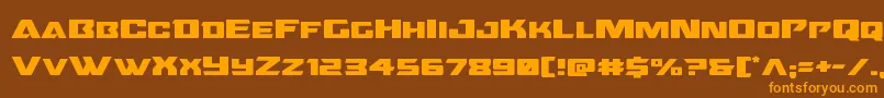 Fonte Oceanicdriftexpand – fontes laranjas em um fundo marrom