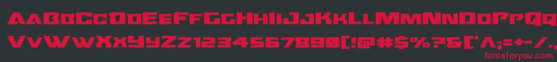 Oceanicdriftexpand Font – Red Fonts on Black Background