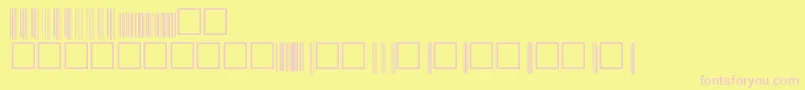 V200013-fontti – vaaleanpunaiset fontit keltaisella taustalla