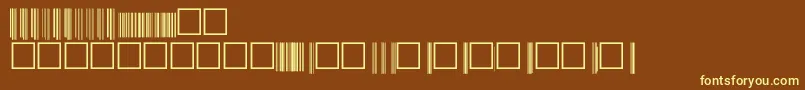 V200013-fontti – keltaiset fontit ruskealla taustalla