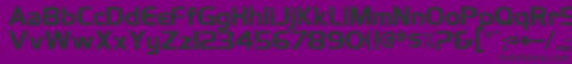HighlandgothicflfBold-fontti – mustat fontit violetilla taustalla