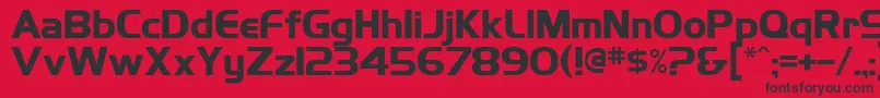 HighlandgothicflfBold Font – Black Fonts on Red Background